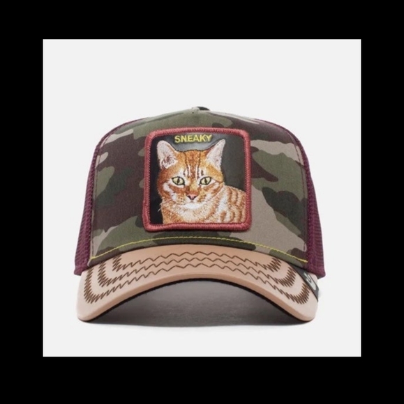 SOLD!! Goorin Bros The Farm Trucker Pss Pss Pss Sneaky Kitty Hat - Picture 2 of 6